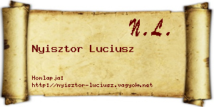 Nyisztor Luciusz névjegykártya